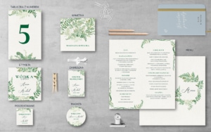 Dodatki weselne do zaproszenia Leśne Paprocie