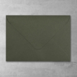 Koperta khaki - prostokątna średnia - do zaproszeń ślubnych