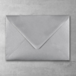 Koperta srebrna - prostokątna średnia - do zaproszeń ślubnych