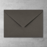 Koperta grafitowa - prostokątna mała - do zaproszeń ślubnych
