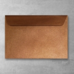Koperta miedziana - prostokątna mała - do zaproszeń ślubnych