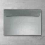 Koperta srebrna - prostokątna mała - do zaproszeń ślubnych
