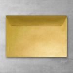 Koperta złota - prostokątna mała - do zaproszeń ślubnych