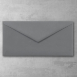 Koperta szara - prostokątna DL - do zaproszeń ślubnych