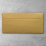 Koperta złota - prostokątna DL - do zaproszeń ślubnych