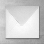Koperta biała perłowa - kwadratowa - do zaproszeń ślubnych