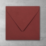 Koperta bordowa - kwadratowa - do zaproszeń ślubnych
