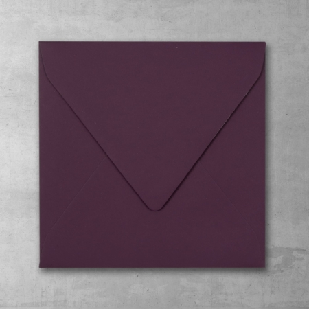 Koperta fioletowa - kwadratowa - do zaproszeń ślubnych