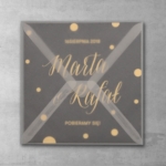 Koperta transparentna - kwadratowa - do zaproszeń ślubnych