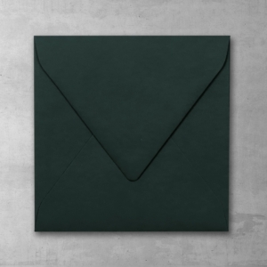 Koperta zielona ciemna - kwadratowa - do zaproszeń ślubnych