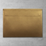 Koperta złota - prostokątna duża - do zaproszeń ślubnych