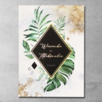 Zaproszenie ślubne Tropikalne złoto