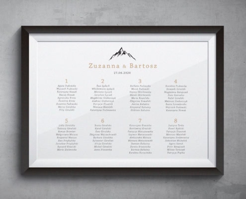 Górskie - Plan usadzenia gości weselnych Górskie - Plan usadzenia gości weselnych