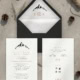 Górskie - Zaproszenie na ślub z kopertą i wklejką