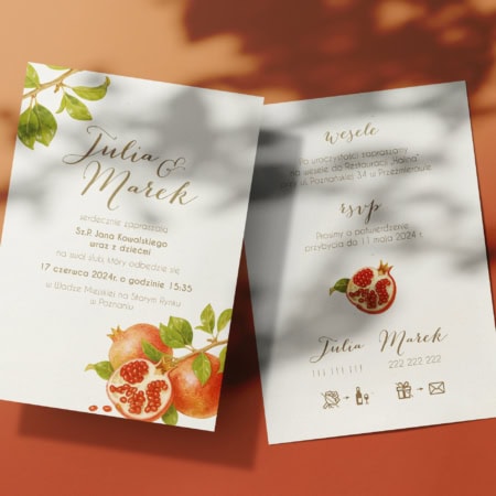 Granat - Zaproszenia ślubne 3