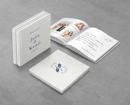 Granatowe liście - Księga gości weselnych Granatowe liście - Księga gości weselnych