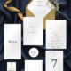 Granatowo-złoty minimalizm - Zaproszenie ślubne i dodatki weselne Granatowo-złoty minimalizm - Zaproszenie ślubne i dodatki weselne