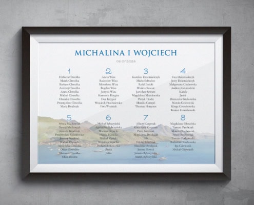 Greckie wesele - Plan usadzenia gości weselnych Greckie wesele - Plan usadzenia gości weselnych