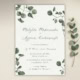 Listki eukaliptusa - Zaproszenie ślubne