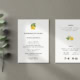 Minimalistyczne cytryny - Zaproszenia ślubne 3
