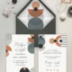Modernistyczna abstrakcja - Zaproszenie na ślub z kopertą i wklejką Modernistyczna abstrakcja - Zaproszenie na ślub z kopertą i wklejką
