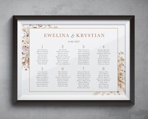 Rustykalna łąka - Plan usadzenia gości weselnych Rustykalna łąka - Plan usadzenia gości weselnych