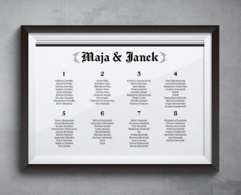 Ślubne wieści ze zdjęciem - Plan usadzenia gości weselnych