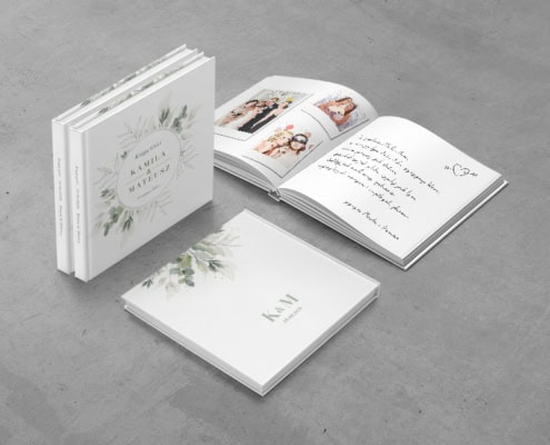 Subtelna zieleń - Księga gości weselnych Subtelna zieleń - Księga gości weselnych