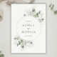Subtelna zieleń - Zaproszenie ślubne