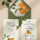 Sycylijskie pomarańcze - Zaproszenie na ślub z kopertą i wklejką Sycylijskie pomarańcze - Zaproszenie na ślub z kopertą i wklejką