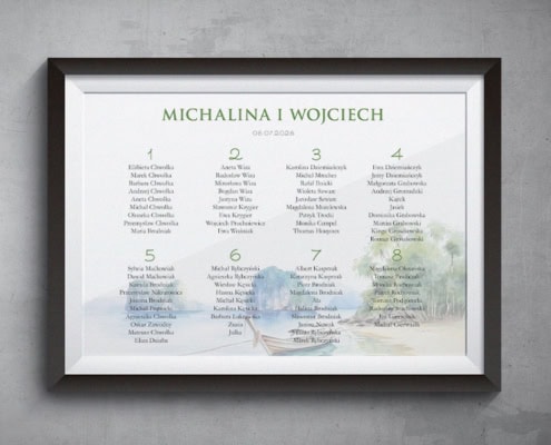 Tajska plaża - Plan usadzenia gości weselnych Tajska plaża - Plan usadzenia gości weselnych