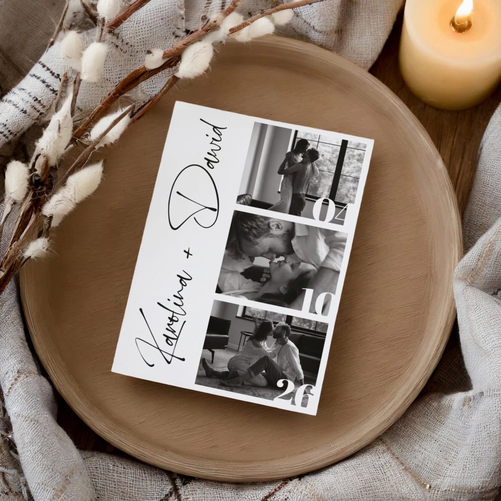 Ze zdjęciami - Zaproszenia ślubne 1 Ze zdjęciami - Zaproszenia ślubne 1