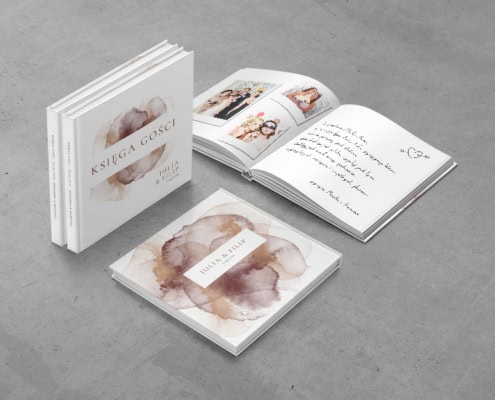 Ziemiste akwarele - Księga gości weselnych Ziemiste akwarele - Księga gości weselnych