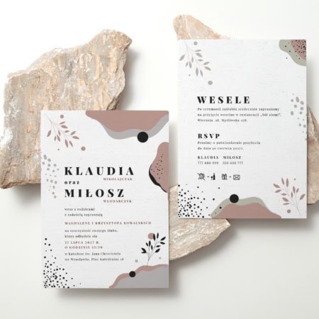 Ziemiste formy - Zaproszenia ślubne 3