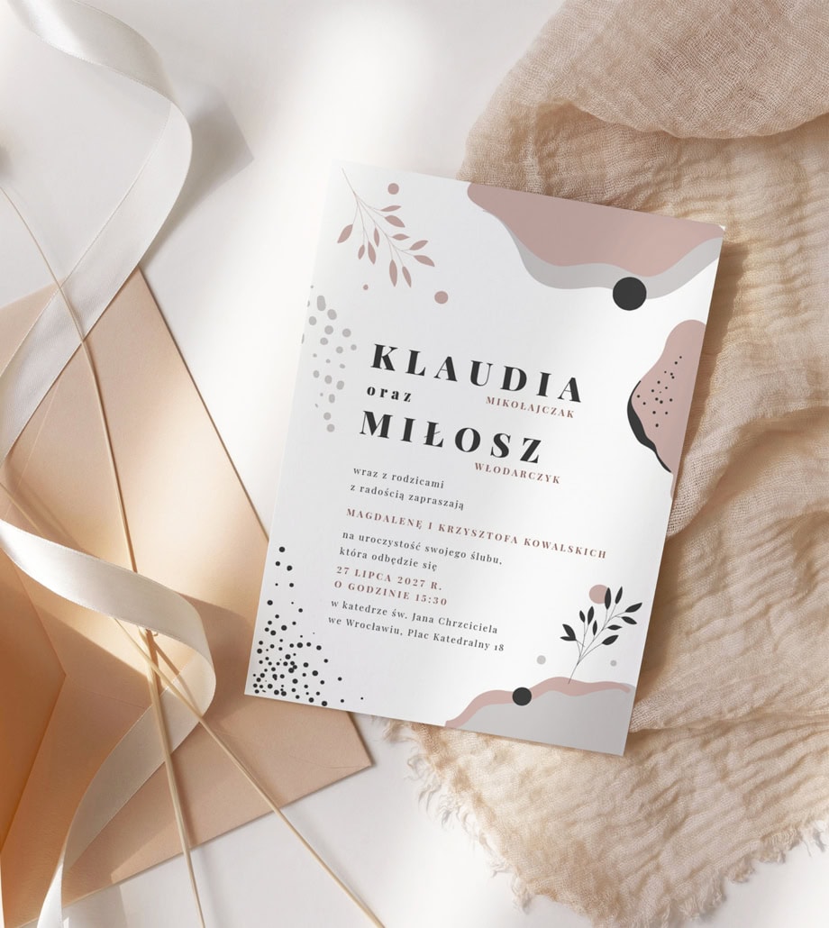 Ziemiste formy - Zaproszenia ślubne 4 Ziemiste formy - Zaproszenia ślubne 4