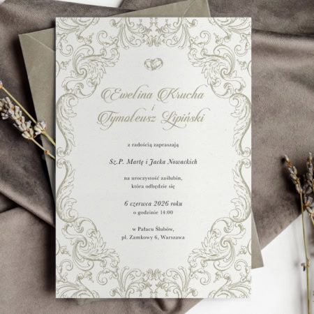 Królewskie - eleganckie zaproszenia ślubne i dodatki weselne
